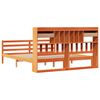 vidaXL Bookcase Bed without Mattress Wax Brown 180x200 cm Super King Solid Wood Pine