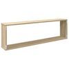 vidaXL Wall Cube Shelf 2 pcs Sonoma Oak 100x15x30 cm Engineered Wood