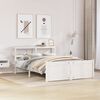 vidaXL Bed Frame with Headboard without Mattress White 150x200 cm King Size