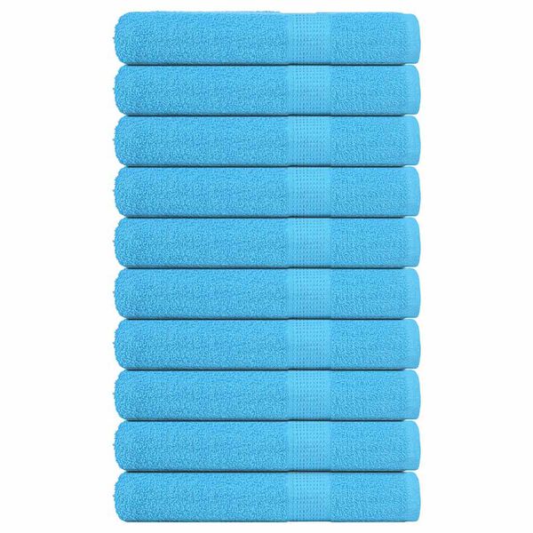 vidaXL Sauna Towels "FROGN" 10 pcs Turquoise 80x200 cm 360 gsm