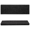 vidaXL Stair Mats Self-adhesive 15 pcs 65x21x4 cm Black Rectangular Edge