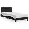 vidaXL Bed Frame with LED without Mattress "Hvar" Black and White 90x200 cm