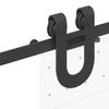 vidaXL Sliding Door Hardware Kit 200 cm Steel Black