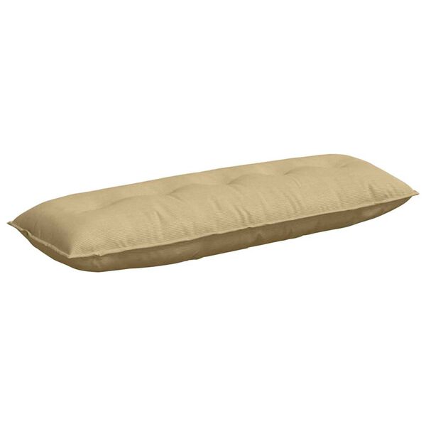 vidaXL Back Pillow Grey Green 140 x 50 cm Corduroy Fabric