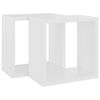 vidaXL Wall Cube Shelves 2 pcs White 26x15x26 cm