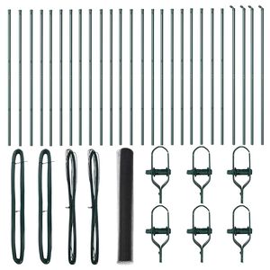 vidaXL Hexagonal Fence Ground Fix 50 x 1.4 m PVC-Coated Steel Grey