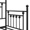 vidaXL Daybed Frame with Headboard Black 80 x 200 cm Steel