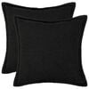 vidaXL Cushion Cover 2 pcs HOUTEN Black 70 x 70 cm Boucl&eacute;