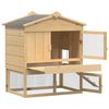vidaXL Chicken Coop Brown 75 x 60 x 89 cm Solid Pine Wood
