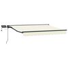 vidaXL Manual Awning Frame with LEDs Cream and Anthracite 2.5 x 2 m