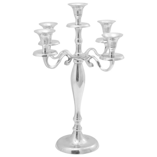 vidaXL Candle Holder Silver 29 x 29 x 29 cm Aluminium