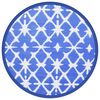 vidaXL Outdoor Carpet ARAKIL Blue and White &Oslash;160 cm PP
