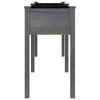 vidaXL Planter with Liner Grey 161x45x76 cm Solid Wood Fir