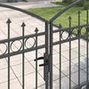 vidaXL Fence gate with Lock Grey 400 x 125 cm Steel