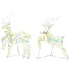 vidaXL LED Reindeers with 40 LEDs 7 pcs Multicoulur PET
