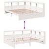 vidaXL Bookcase Bed without Mattress White 150x200 cm Solid Wood Pine