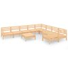 vidaXL 10 Piece Garden Lounge Set Solid Wood Pine
