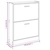 vidaXL Shoe Cabinet Grey Sonoma 59x17x81 cm Engineered Wood