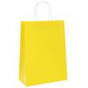 vidaXL Paper Bags 250 pcs with Handles Yellow 26x12x35 cm