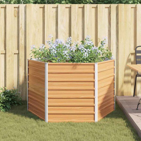 vidaXL Raised Garden Bed Light Brown 129 x 129 x 77 cm