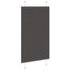 vidaXL Pleated Blind Black 70x100 cm Fabric Width 69.4 cm Polyester