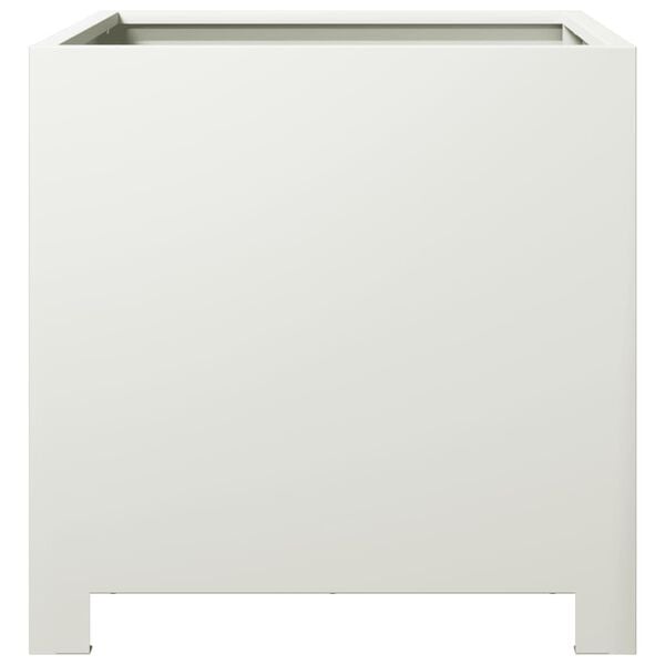 vidaXL Garden Planter White 40x40x40 cm Steel