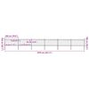 vidaXL Garden Fence with Hoop Top Steel 1070x100 cm Black