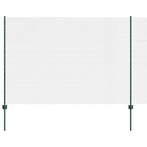 vidaXL Welded Wire Fence with Post 25 x 1.6 m (W x H) PVC-Coated Steel