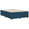 vidaXL Bed Frame without Mattress Blue 140x190 cm Velvet
