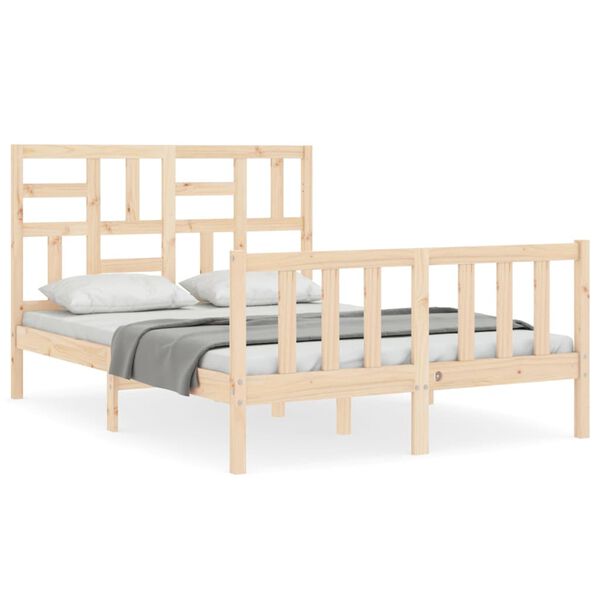 vidaXL Bed Frame without Mattress 140x200 cm Solid Wood Pine