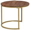 vidaXL Nesting Coffee Tables 3 pcs Solid Mango Wood and Steel