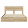 vidaXL Storage Bed with Drawer Sonoma Oak 180 x 200 cm Engineered Wood
