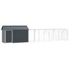 vidaXL Bird Cage Anthracite 619 x 111 x 142 cm Galvanised Steel
