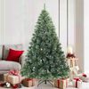 vidaXL Artificial Hinged Christmas Tree Snow Flocked White 180 cm