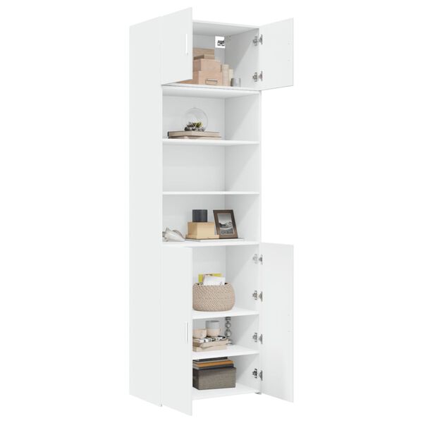vidaXL Storage Cabinet White 70x42.5x225 cm Engineered Wood