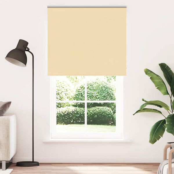 vidaXL Roller Blind Blackout Beige 125x230 cm Fabric Width 121.6 cm Polyester