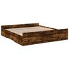 vidaXL Bed Frame with Drawers without Mattress Smoked Oak 200x200 cm