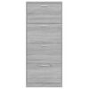 vidaXL Shoe Cabinet Grey Sonoma 59x17x150 cm Engineered Wood