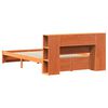 vidaXL Bookcase Bed Frame Wax Brown 140 x 200 cm Solid Pine Wood