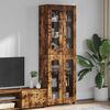 vidaXL Highboard FLORIN Smoked Oak 60 x 35 x 182 cm Engineered Wood