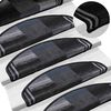 vidaXL Stair Mats Self-adhesive 5 pcs 65x21x4 cm Black and Grey