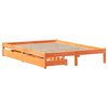 vidaXL Bed Frame without Mattress Wax Brown 140x190 cm Solid Wood Pine
