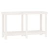 vidaXL Work Bench White 140x50x80 cm Solid Wood Pine