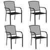 vidaXL 5 Piece Garden Dining Set Anthracite Steel