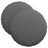 vidaXL Seat Cushions 2 pcs Dark Grey Ø40 x 13 cm Fabric