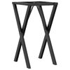 vidaXL Dining Table Legs X-Frame 40x40x73 cm Steel