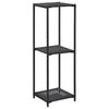 vidaXL Storage Shelf | Black | Poly rattan | Compact | Storage Shelf | Square