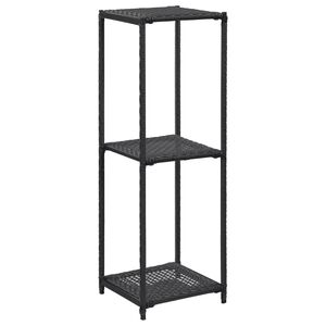 vidaXL Storage Shelf | Black | Poly rattan | Compact | Storage Shelf | Square