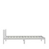 vidaXL Bed Frame without Mattress White Solid Wood 100x200 cm