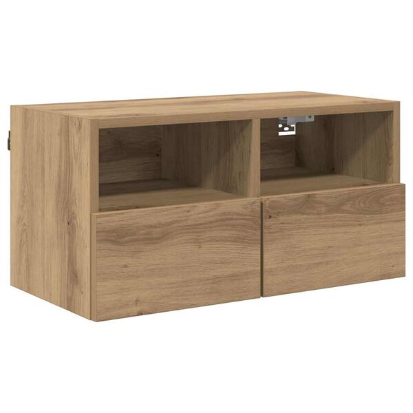 vidaXL TV Wall Cabinet Artisan Oak 60 x 30 x 30 cm Engineered Wood